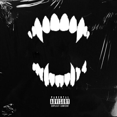 Зубы на черном фоне