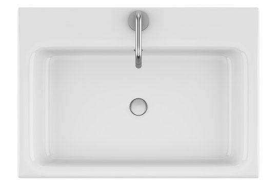 Раковина в ванной вид сверху