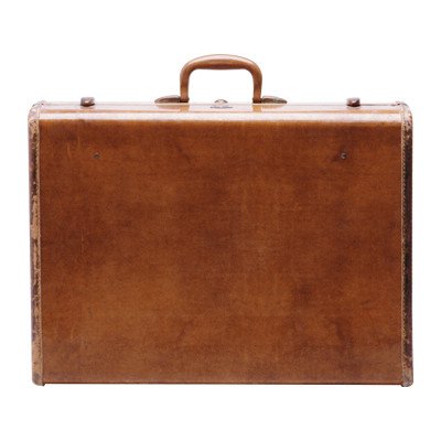 Чемодан на белом фоне