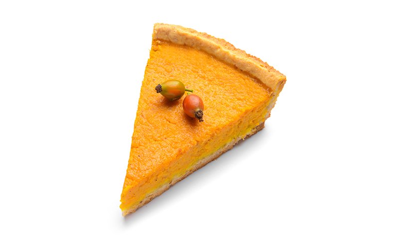 Кусок тыквенного пирога