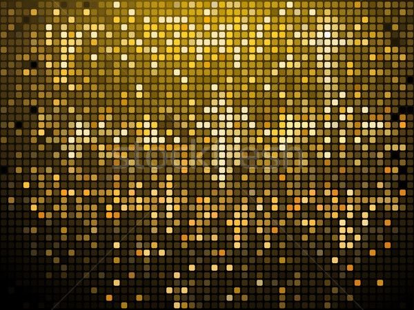 Мозаика черный золото