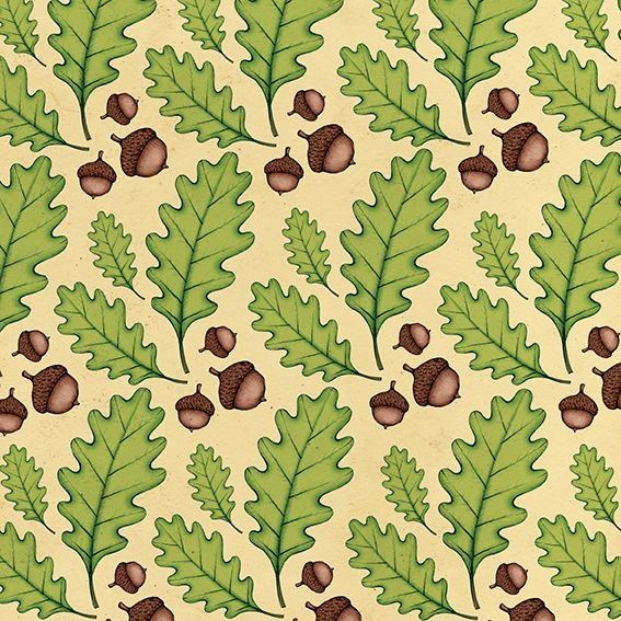 Дубовые листья паттерн