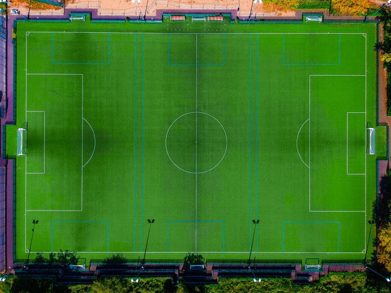 Футбольное поле вид сверху
