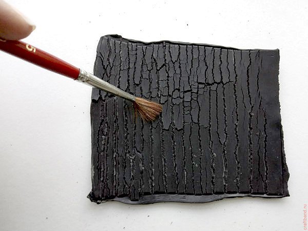 Имитация дерева на глине