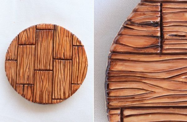 Фактура дерева полимерная глина