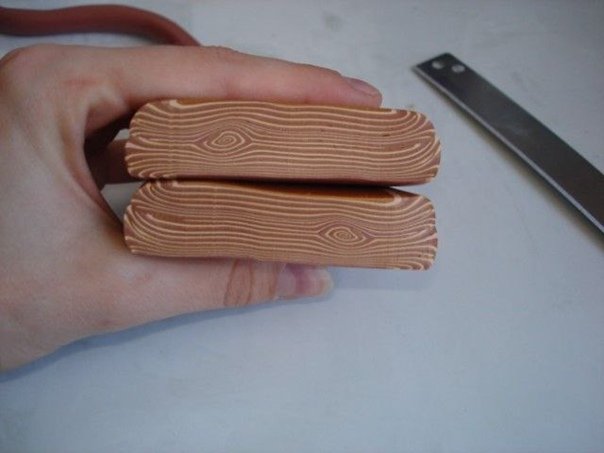 Полимерная глина имитация дерева