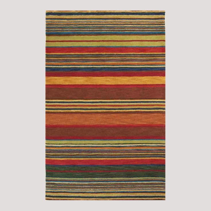 Ковры в полоску разноцветные