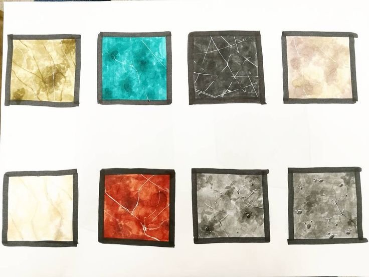 Мрамор маркерами