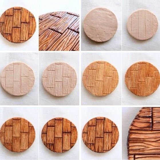 Полимерная глина имитация дерева