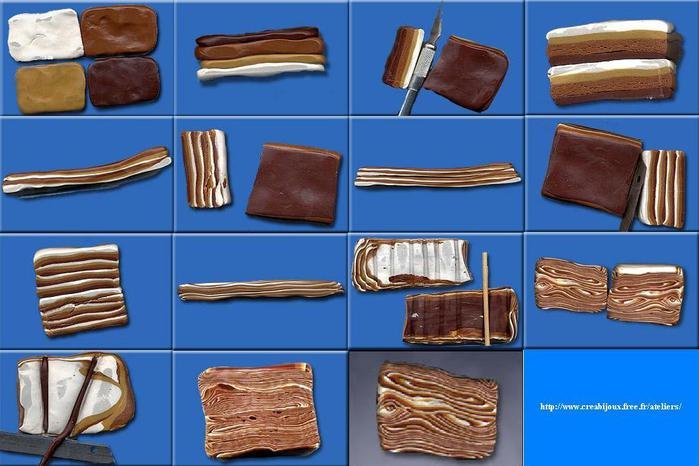 Полимерная глина имитация древесины