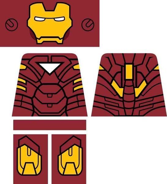 Лего декали Марвел Железный человек