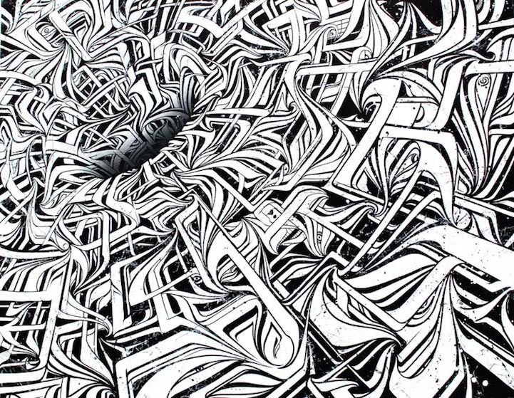 Граффити черно белое