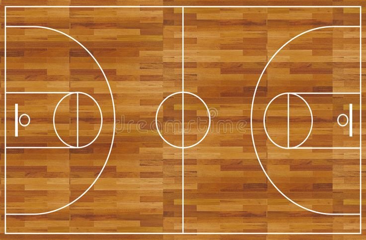 Баскетбольный паркет сверху