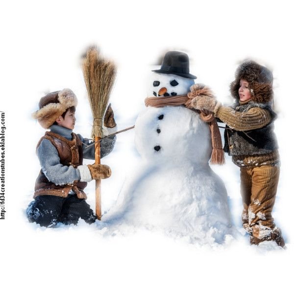 Снеговик на прозрачном фоне