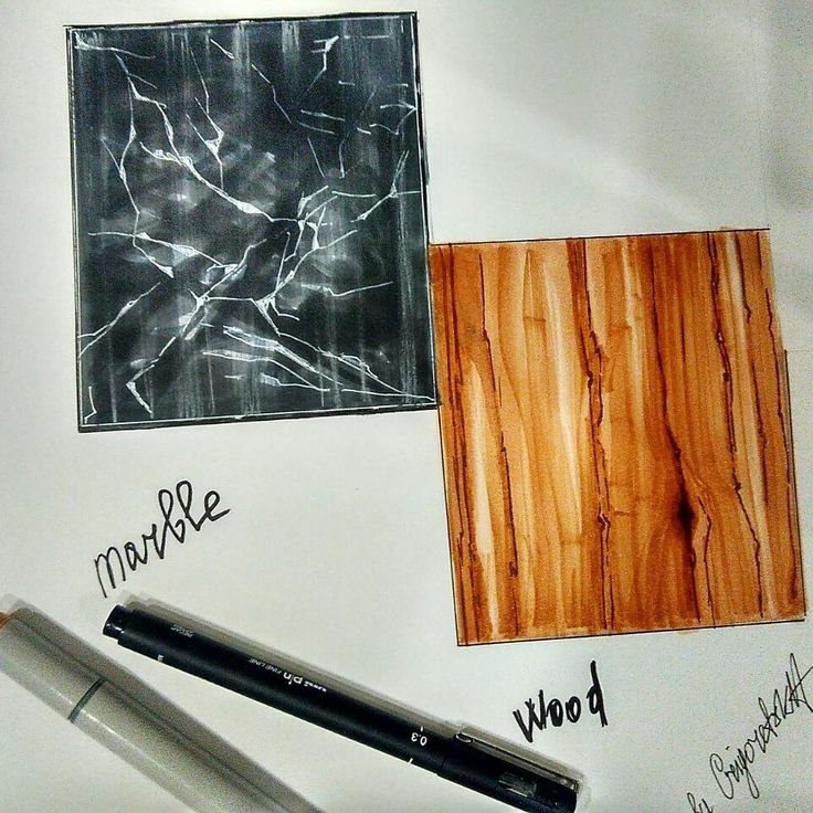 Дерево материал маркерами