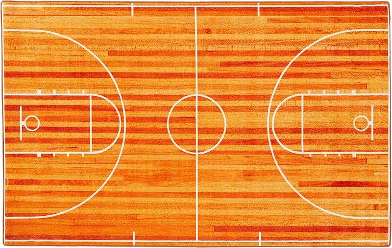 Баскетбольная площадка сверху паркет