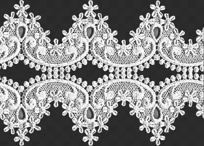 Кружево черно белое