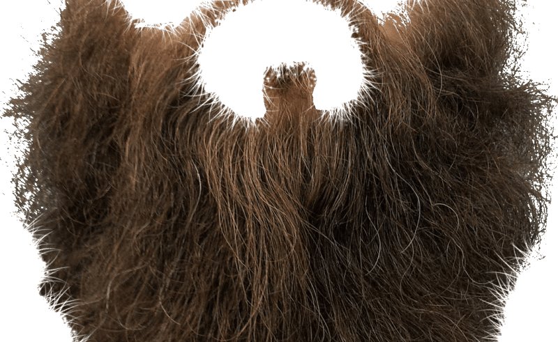 Борода на прозрачном фоне