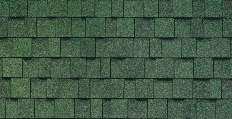 Гибкая черепица зеленая