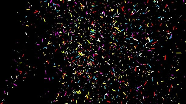 Конфетти на темном фоне