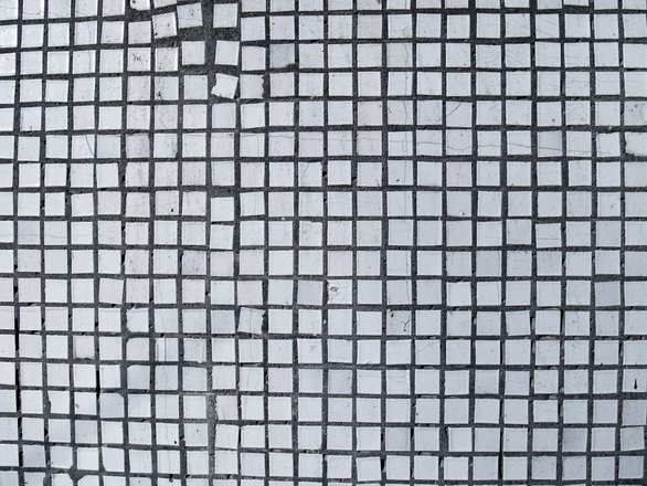 Мозаика на сетке белая