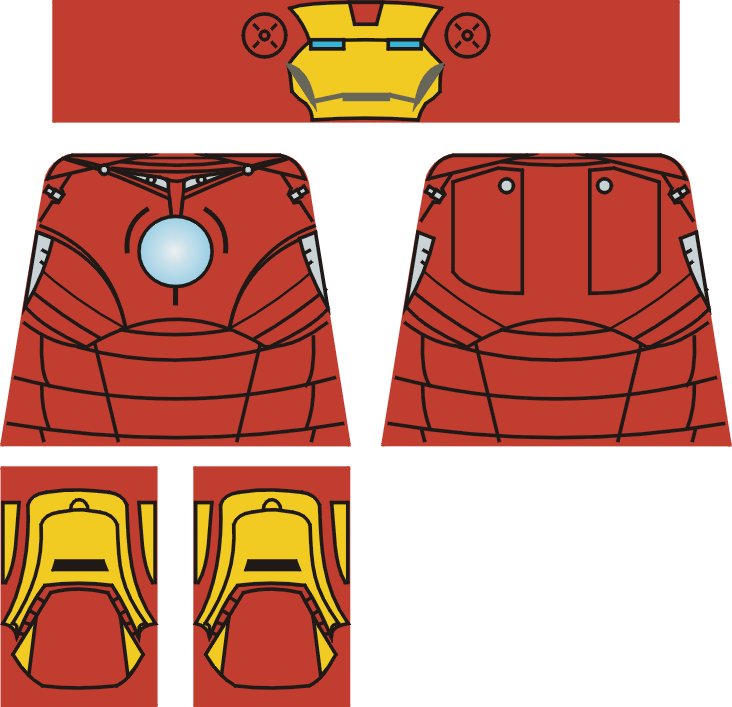 Декали для лего Железный человек