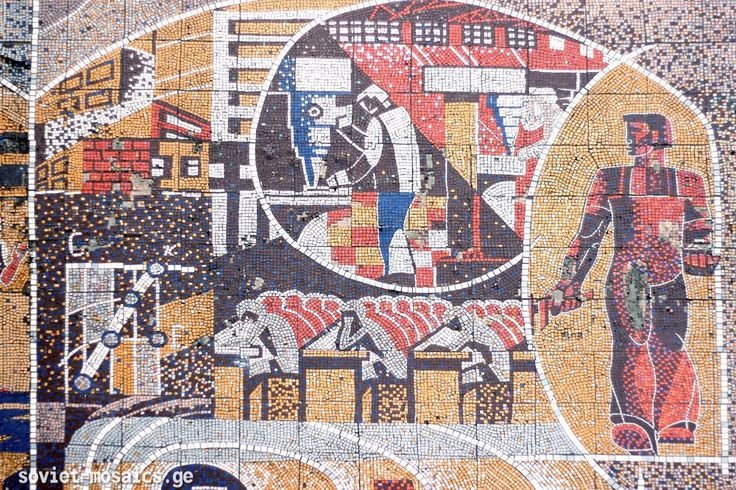 Советская монументальная мозаика атом