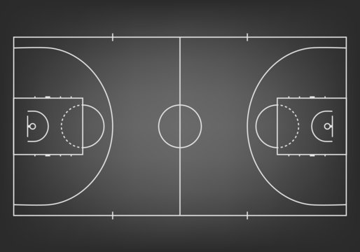 Разметка баскетбольной площадки вид сверху