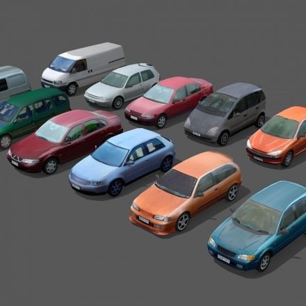 Низкополигональные автомобили