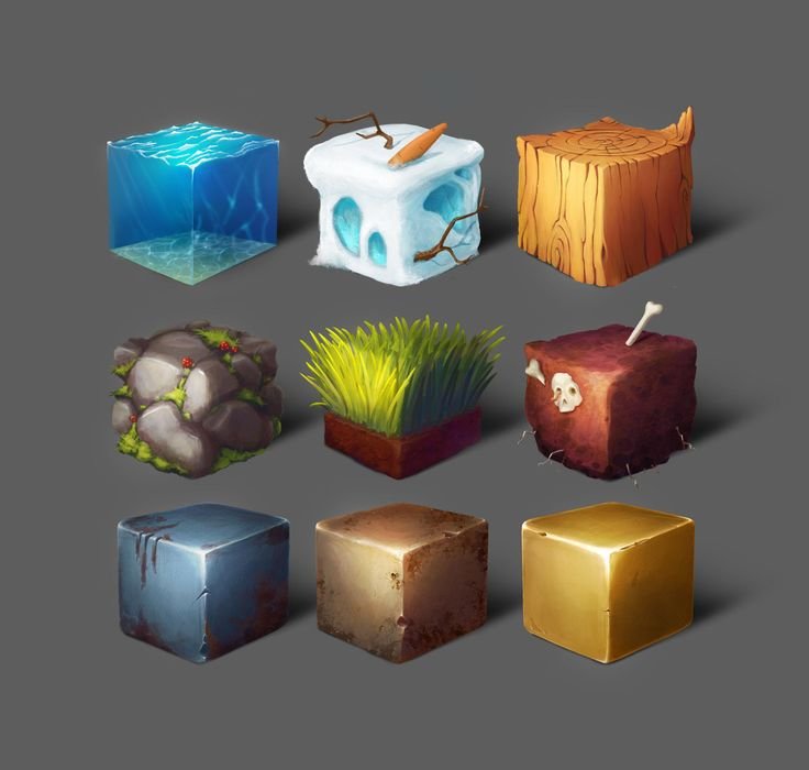 Текстурированные кубики