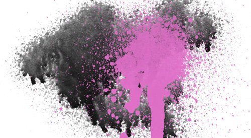 След от баллончика краски