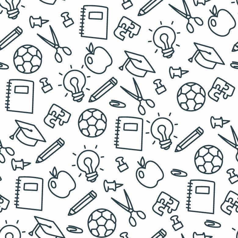Паттерн школьные принадлежности