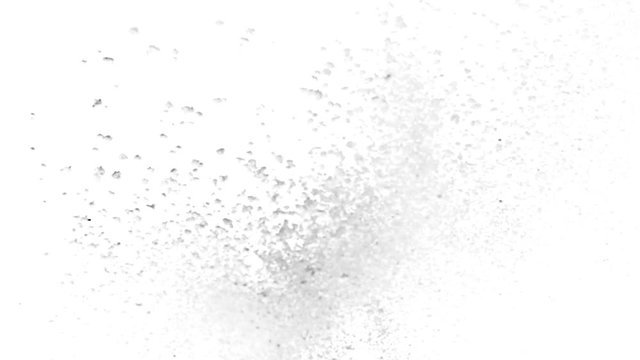 Рассыпанная мука на прозрачном фоне