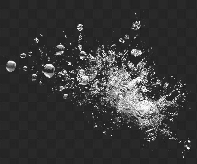 Брызги на черном фоне