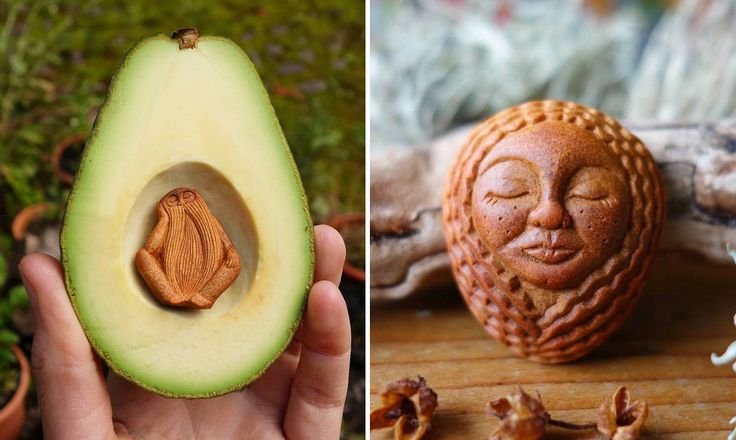 Резьба по косточке авокадо