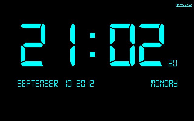 Скринсейвер цифровые часы