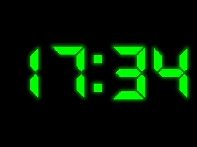 Цифровые часы на экран