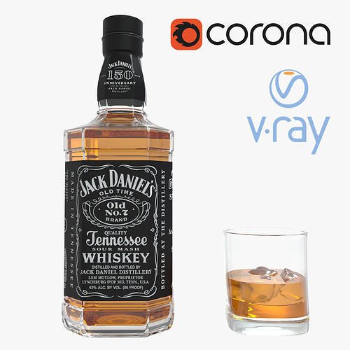 Джек Дэниэлс 3 д модель