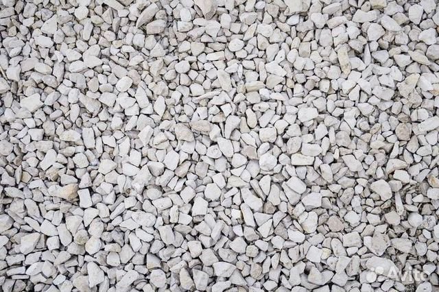 Гравийный щебень белый 5-20
