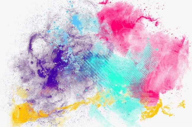 Брызги краски на белом фоне