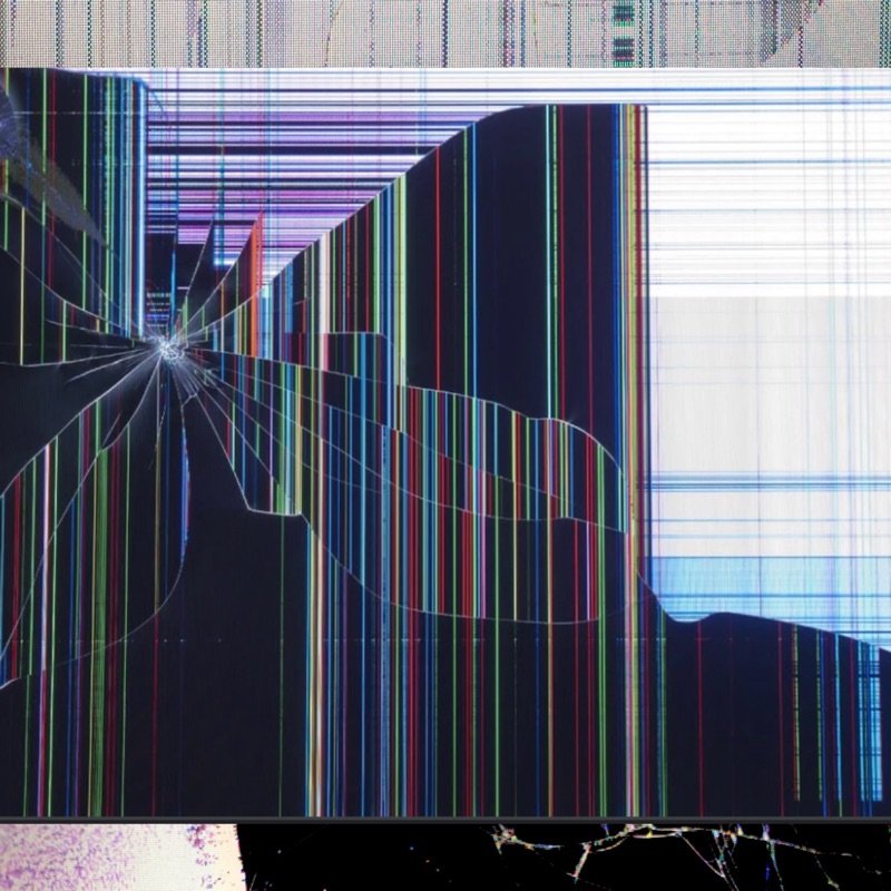 Разбитый экран телевизора