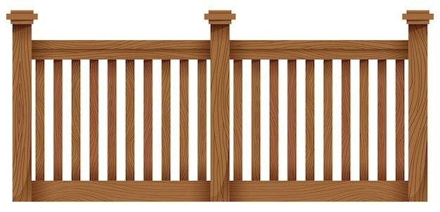 Ограждение на белом фоне