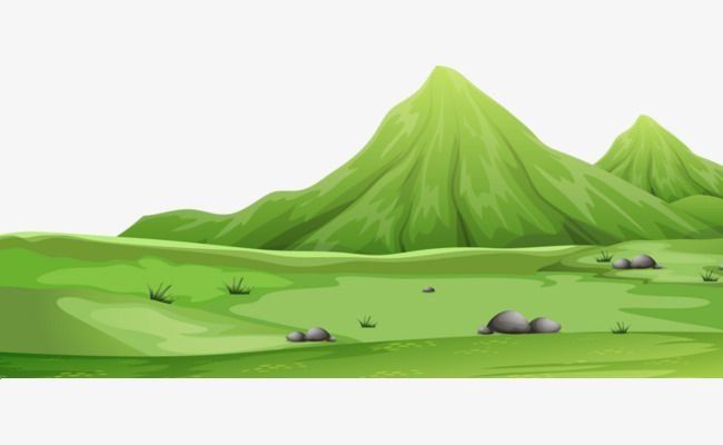 Горы для детей на прозрачном фоне
