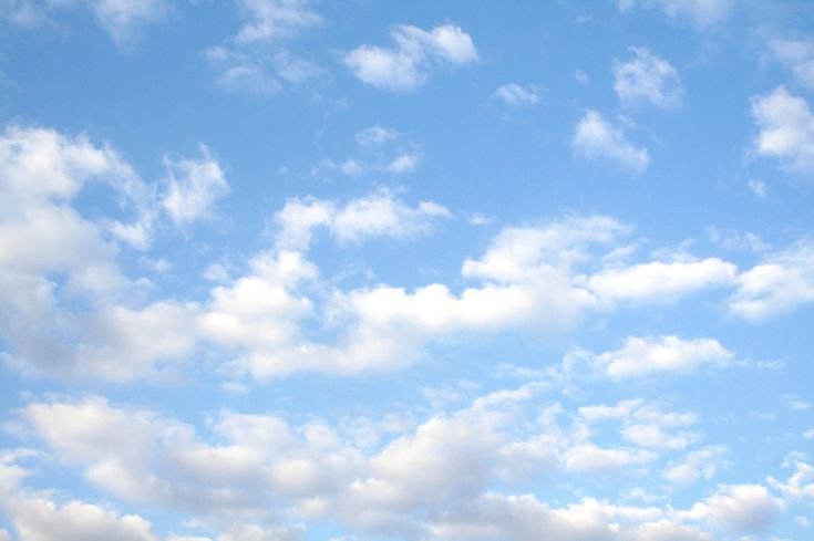 Голубое небо с облаками