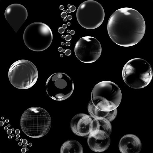 Мыльные пузыри на черном фоне