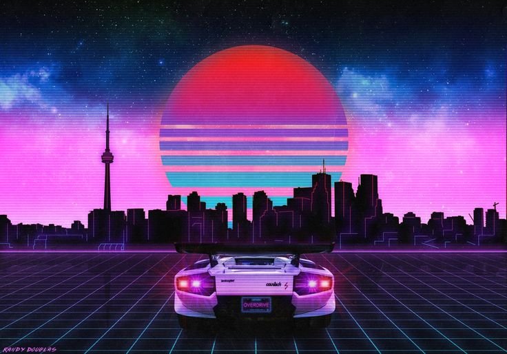 Lamborghini Countach Synthwave