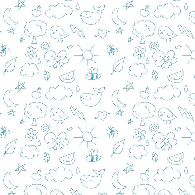 Бесшовный узор детский