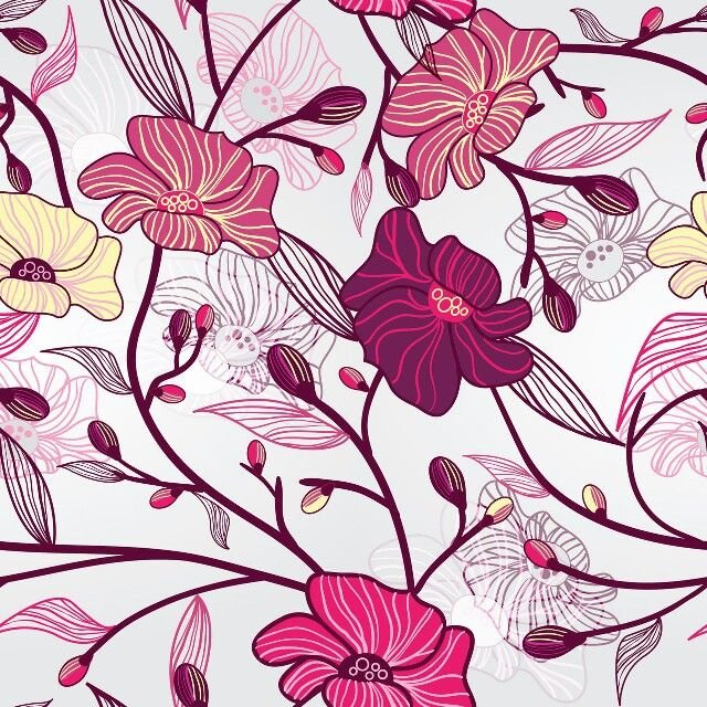 Цветочный паттерн вектор бесшовный