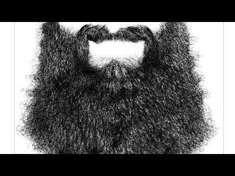 Борода на белом фоне