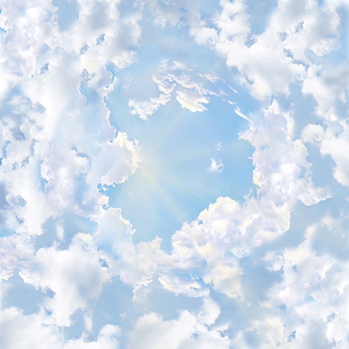 Роспись потолка небо с облаками